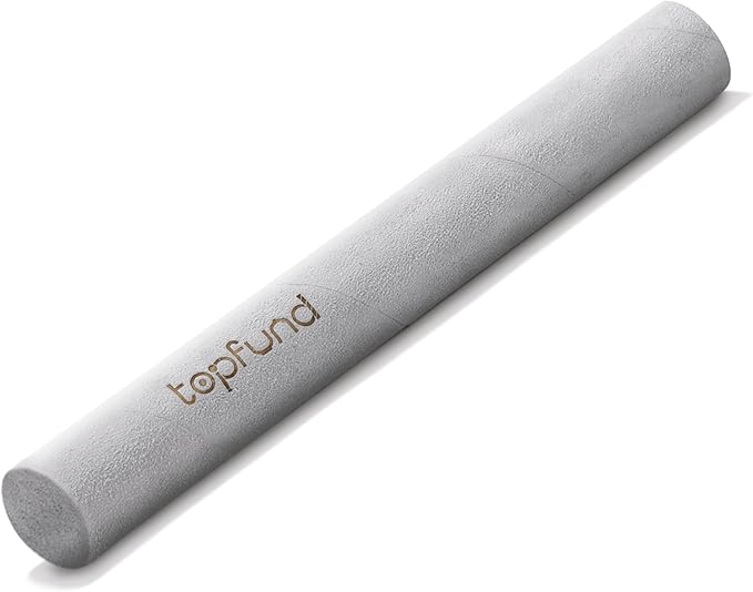 TOPFUND 10" Pro Crystal Singing Bowl Suede Mallet - Solid Beech Core & Hand-Fitted Cowhide