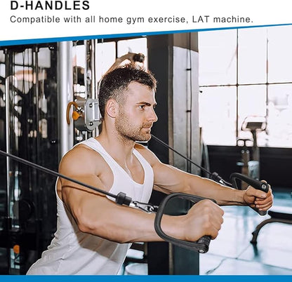 BeneLabel D Handle Cable Attachment, Cable Attachments for Gym, Non-Slip and Comfortable Grip, Solid Aluminum Alloy Handle, Suitable for Home and Gym