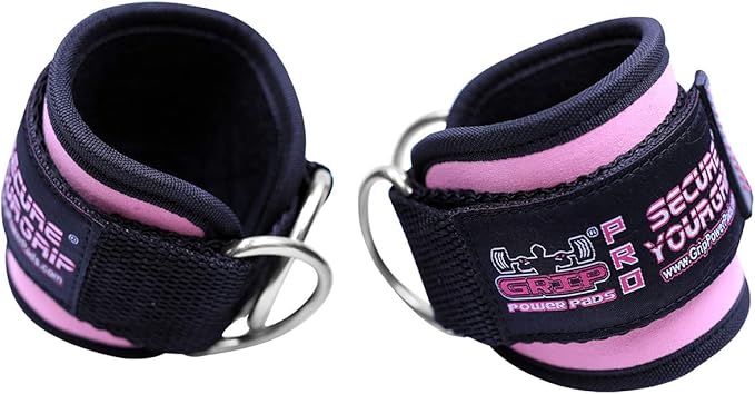 Ankle Straps for Cable Machines Double D-Ring Gym Adjustable Neoprene Premium Cuffs to Enhance Legs Abs & Glutes Kickbacks Workouts Leg Curls Extensions Booty Hip Abductors Exercise for Men & Women