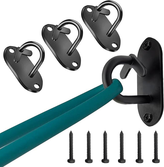 3-Pack Resistance Band Wall Anchor, Workout Wall Mount Anchor, Wall Mount Bracket for Suspension Straps, Space Saving Workout Equipment for Strength Training, Home Gym