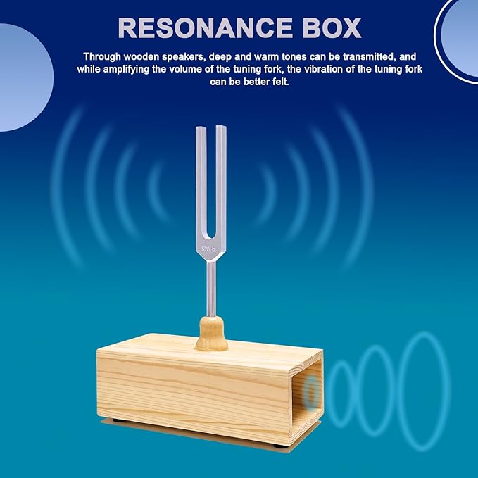 528 Hz Tuning Fork with Exquisite Wooden Resonator, Guiding You Towards Tranquility and Peace