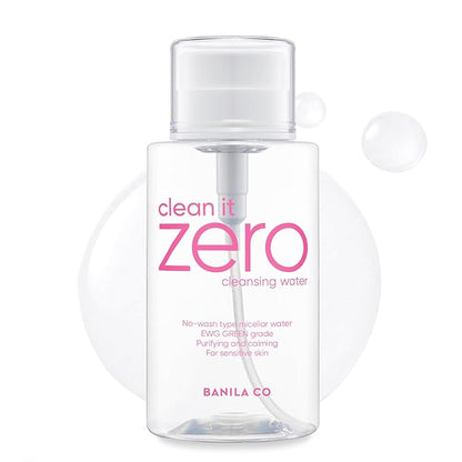 BANILA CO Clean It Zero Pure Cleansing Water | Gentle Cleanser for Sensitive Skin | Micellar Water Makeup Remover No Rinse & Oil Free (310ml / 10.48 fl.oz)
