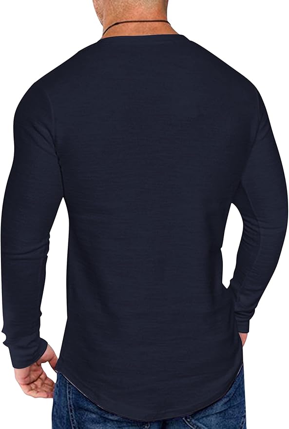 COOFANDY Men 2 Pack Muscle Fitted T Shirt Gym Workout Athletic Long Sleeves Tee