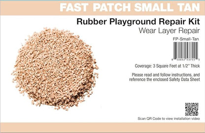 Fast Patch Poured-in-Place Surfacing Repair Kit Fix Rubber Playground (Tan, Small)