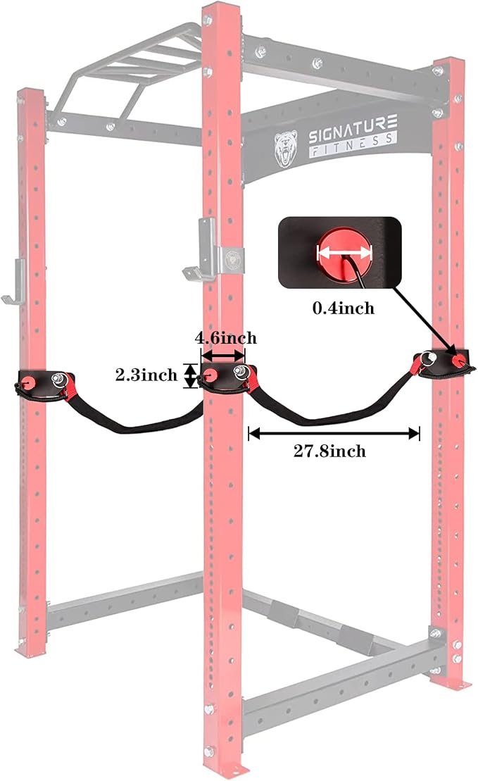 Signature Fitness SF-3 1,500 Pound Capacity 3” x 3” Power Cage Squat Rack, Includes J-Hooks and Safety Straps, Other Optional Accessories