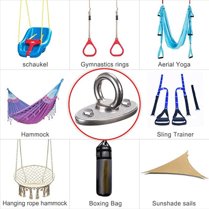 BeneLabel Wall Ceiling Mount Bracket for Suspension Strap Trainer, 2800lb Capacity, Body Weight Strength Training Systems, Aerial Yoga Swing, Resistance Band,Hammock,Battle Rope, Boxing Equipment