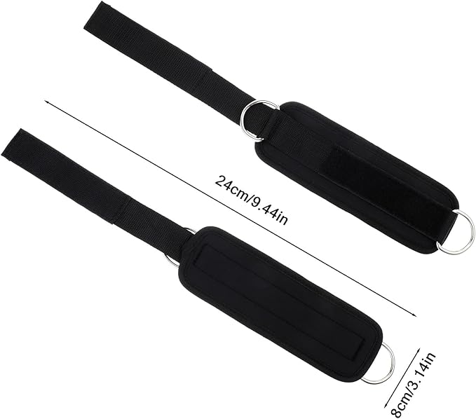 2PCS Ankle Wrist Fitness Resistance Bands Wrist Ankle Straps Comfortable Adjustable Cuffs Padded Straps Work Out Cuff Attachment for Machines Gym Booty Workouts Leg Extension Hip Abductors