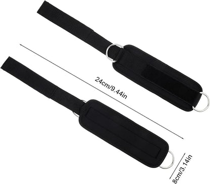 2PCS Ankle Wrist Fitness Resistance Bands Wrist Ankle Straps Comfortable Adjustable Cuffs Padded Straps Work Out Cuff Attachment for Machines Gym Booty Workouts Leg Extension Hip Abductors