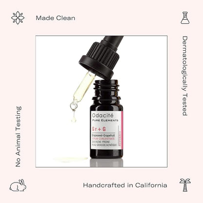 Odacité Acne Serum Concentrate for Face, Pore Cleanser Facial Oil for Skincare with Grapeseed + Grapefruit - Blackhead Remover & Oily Blemish Prone Skin Facial Serum Moisturizer Oil, 0.17 fl. Oz