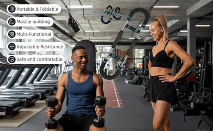 Aomoyun Arm Trainer,Adjustable Chest Expander,Chest Workout Equipment,Arm Exerciser,Portable Home Gym Equipment Upper Body Strength Training Machine for Men & Women.