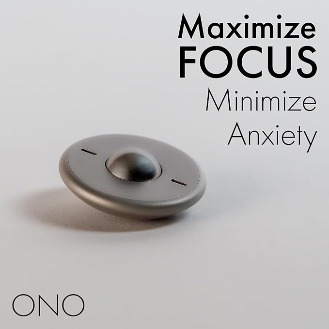 ONO Scroller- Handheld Fidget Toy for Adults | Help Relieve Stress, Anxiety, Tension | Promotes Focus, Clarity | Compact, Portable Design (Natural - Titanium)