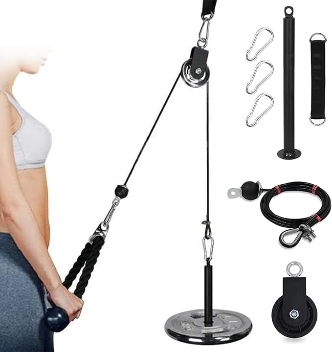 ZJchao Pulley System Gym, Fitness Pulley Cable System Cable Pulley System Gym Pulley System for Home Gym Cable Pulley System Home Gym for Gym Equipment, Ladder Lift, DIY Home Projects