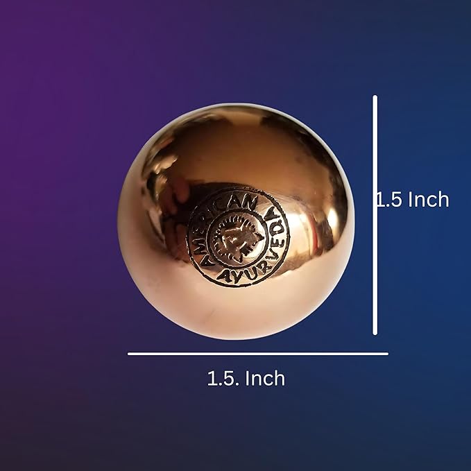 Copper Ball. Copper Metal Ball, Bring Integrity and Clear Thinking with Natural Energy and Meditation Crytal Sphare, Get Mental Agility Grounding Movement Therapy - 1.5 inches