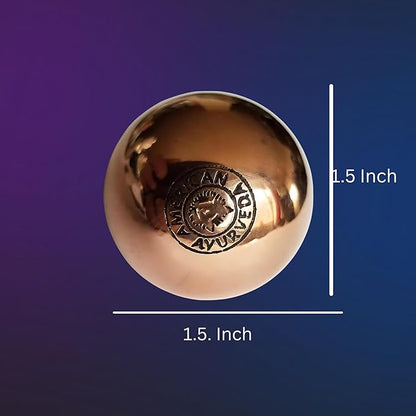 Copper Ball. Copper Metal Ball, Bring Integrity and Clear Thinking with Natural Energy and Meditation Crytal Sphare, Get Mental Agility Grounding Movement Therapy - 1.5 inches