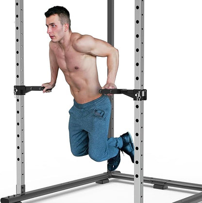 Kipika Y-Shaped Dip Bar for Power Cage with 5/8" or 1" Hole - Dip Bar Attachments for Home Gym - Heavy Duty Power Rack Attachments - Squat Rack Accessories for Strength Training