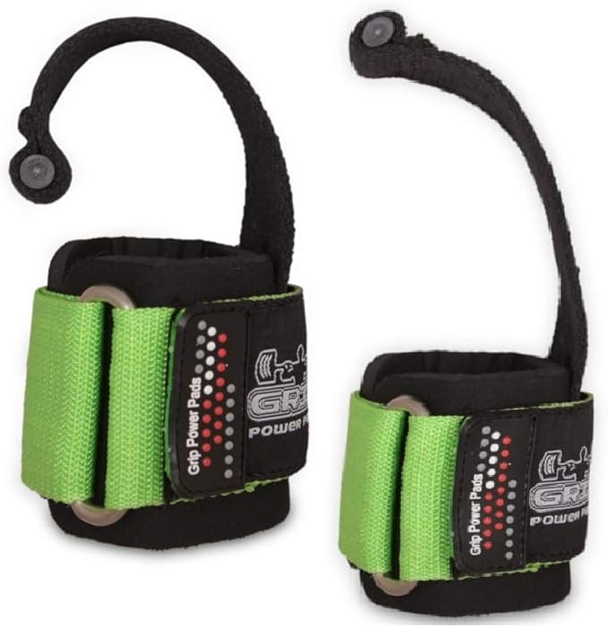 Lifting Dowel Straps Neoprene Padded Wrist Wraps Power Weight Lifting Training Gym Grips Straps Wrist Support Bandage Set of 2 Alternative to Hooks