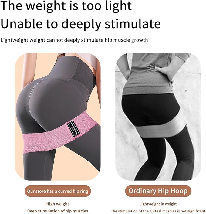 Ocdin Fabric Pedal Resistance Band with Handle, 4 Yoga Starter Set of Stretch Exercise Workout Bands, Unisex Anti-Broken Ab and HIPS Training Elastic Rope