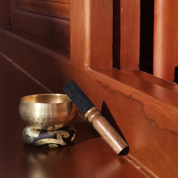 Tibetan Singing Bowl Set (3.15 Inch, copper) - Hand-Hammered, Perfect for Sound Bath, Yoga & Meditation Stress Relief - Ideal Gift for Beginners, Mallet, Includes Cushion, Storage bag