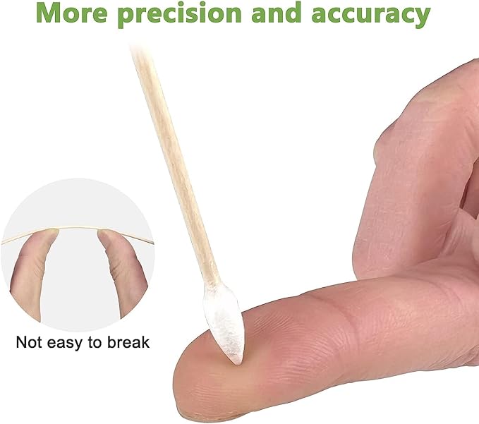 500/200PCS Gun Cleaning Swabs - 6 Inch Long Cotton Swabs - Lint Free, Highly Absorbent Gun Swabs for Precision Gun Cleaning, Applying