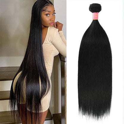 18 Inch One Bundle Human Hair Straight Bundles Human Hair 100% Unprocessed Brazilian Virgin Human Hair Bundles Natural Black