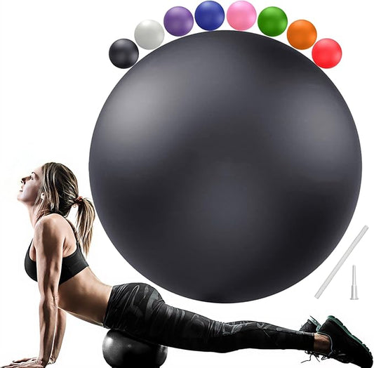 Soft Pilates Ball 9 Inch, Ideal Small Exercise Ball Between Knee Squeeze for Physical Therapy Yoga Core Medicine Abs Pt Bouncy, Mini Rubber Fitball Barre Workout Equipment for Women Men Kid Toddler