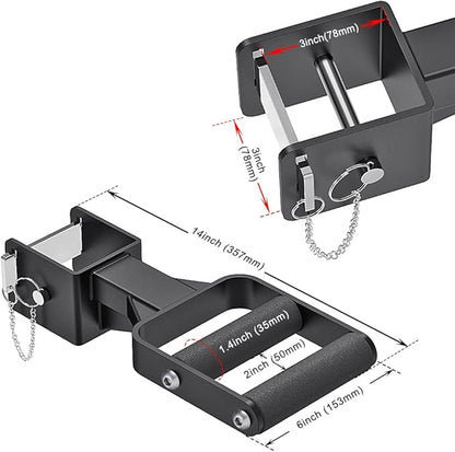 Kipika Y-Shaped Dip Bar for Power Cage with 5/8" or 1" Hole - Dip Bar Attachments for Home Gym - Heavy Duty Power Rack Attachments - Squat Rack Accessories for Strength Training