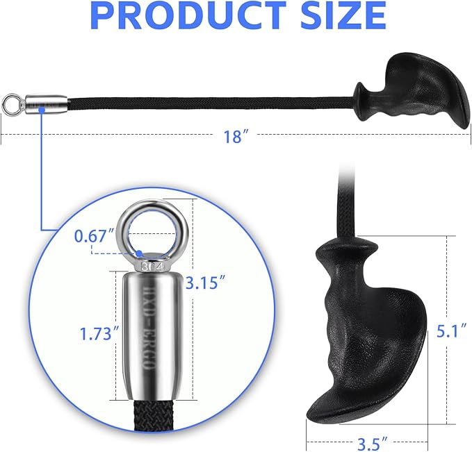 Tricep Rope with Ergonomic Handles, 36 Inch Tricep Pull Down Rope for Cable Machine, Pulley System, Triceps Rope Cable Attachment for Gym, Home