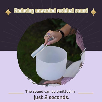 4 Pcs Singing Bowl Mallet Set Includes Solid and Hollow Acrylic Silicone Rubber Striker Mallet for Playing Quartz Crystal Singing Bowls with Bundle Pocket(WhiteGreen)