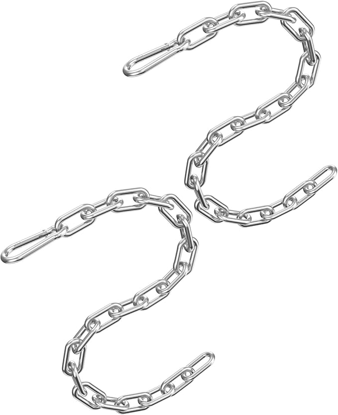 Fitness Chain, Weight Lifting Chains, Cable Machine Extension Chain, 304 Stainless Steel LAT Pull Cable Extension Weight Machine Chain, Curl Bar Chain for Home Gym