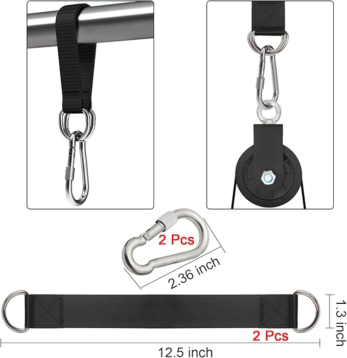 BESTEEL 4 Pack Silent Nylon Gym Cable Pulley Wheel 3.54 in/90 mm Rotation 360 Degree Traction Wheel Detachable Smooth Attachment for LAT Pulley System DIY Gym Pulley System Equipment Replacement Hoist