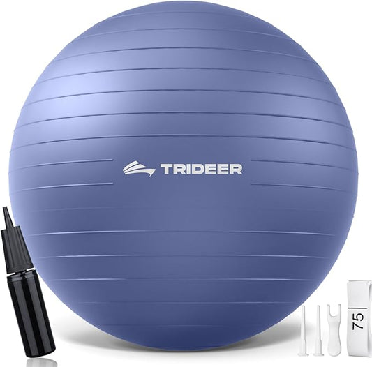 Trideer Exercise Ball Yoga Ball – Office Seating & Balance Ball Chair, Stability Ball for Pilates, Physical Therapy,Core Training & Balance Improvement & Stretching