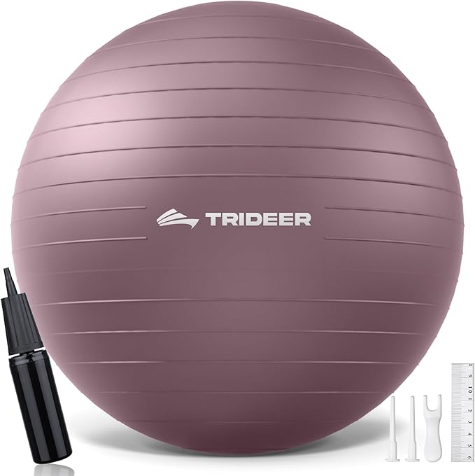 Trideer Exercise Ball Yoga Ball – Office Seating & Balance Ball Chair, Stability Ball for Pilates, Physical Therapy,Core Training & Balance Improvement & Stretching