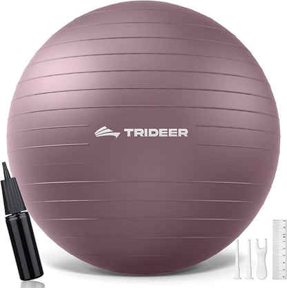Trideer Exercise Ball Yoga Ball – Office Seating & Balance Ball Chair, Stability Ball for Pilates, Physical Therapy,Core Training & Balance Improvement & Stretching