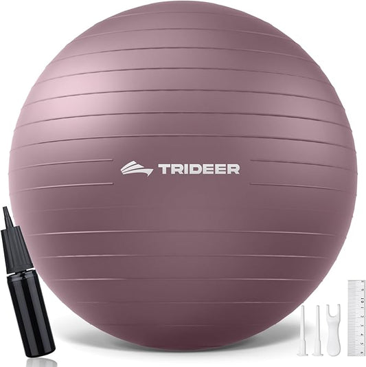 Trideer Exercise Ball Yoga Ball – Office Seating & Balance Ball Chair, Stability Ball for Pilates, Physical Therapy,Core Training & Balance Improvement & Stretching