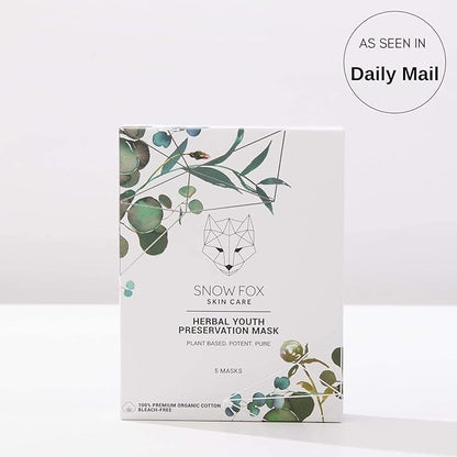 Snow Fox Herbal Youth Mask with Elasticity Production and Collagen Boost, 5-Pack