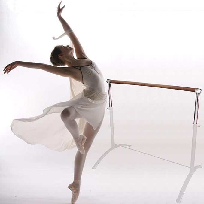 Ballet Barre Portable for Home or Studio, Height Adjustable Bar for Stretch, Pilates, Dance or Active Workouts, Single or Double Bar, Kids and Adults