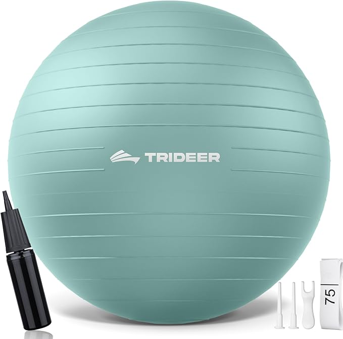 Trideer Exercise Ball Yoga Ball – Office Seating & Balance Ball Chair, Stability Ball for Pilates, Physical Therapy,Core Training & Balance Improvement & Stretching