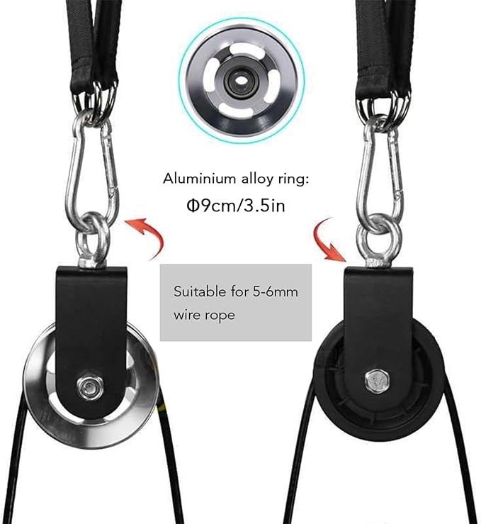 ZJchao Pulley System Gym, Fitness Pulley Cable System Cable Pulley System Gym Pulley System for Home Gym Cable Pulley System Home Gym for Gym Equipment, Ladder Lift, DIY Home Projects