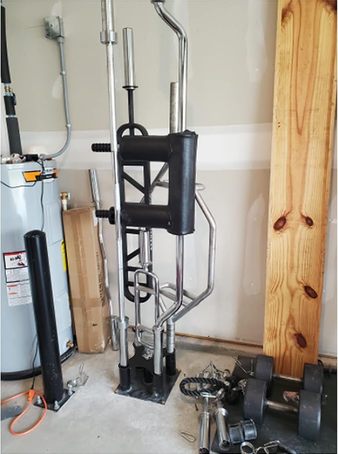 Barbell Holder Floor Stand Barbell Storage Rack Fit for 1" and 2" Olympic Bars, Hex Bars Trap Bars Curl Bars Triceps Bars,Holds 5 Bars