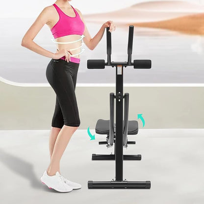 Workout Equipment for Home Gym, Foldable Core & Abdominal Exercise Machine, 150kg/330lbs Weight Capacity, Height Adjustable Abs Workout Equipment for Home Gym Strength Training