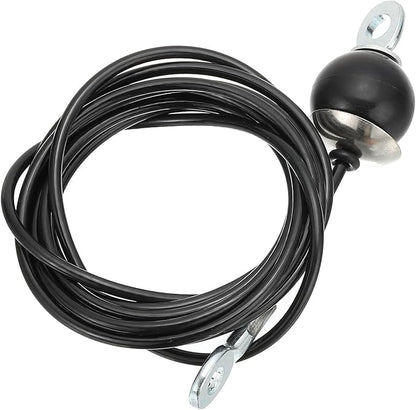 PATIKIL Pulley Cable, Adjustable Fitness Cable Pulley System Replacement Thick 4mm Heavy Gym Cable Pulley Attachment for Home Cable, Black (B-3m)