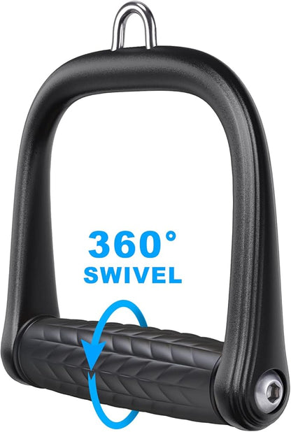 BeneLabel D Handle Cable Attachment, Cable Attachments for Gym, Non-Slip and Comfortable Grip, Solid Aluminum Alloy Handle, Suitable for Home and Gym