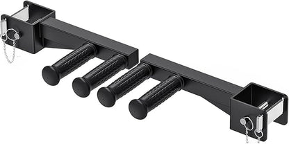 Dip Bar Attachment for Power Rack, Non-Slip Wide & Narrow Grip Handles, 500 lbs Capacity, Squat Rack Attachment for Dips, Inverted Rows, Push-Ups