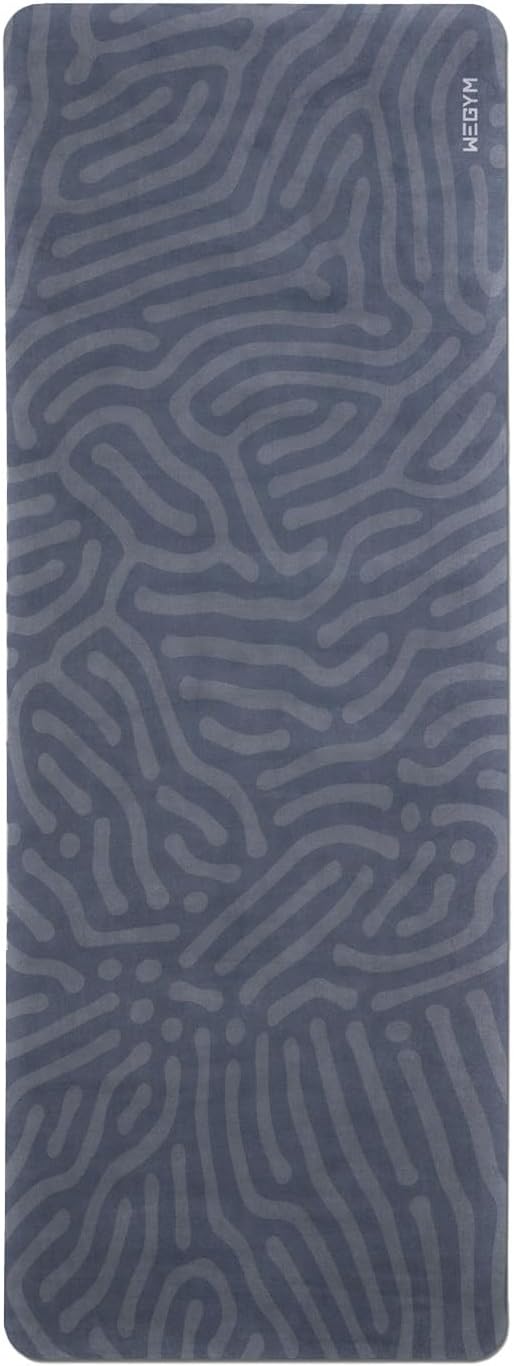 4mm Cushioned Exercise Mat for Yoga & Pilates - Anti Slip, Polyurethane with Suede Top & Carrying Strap