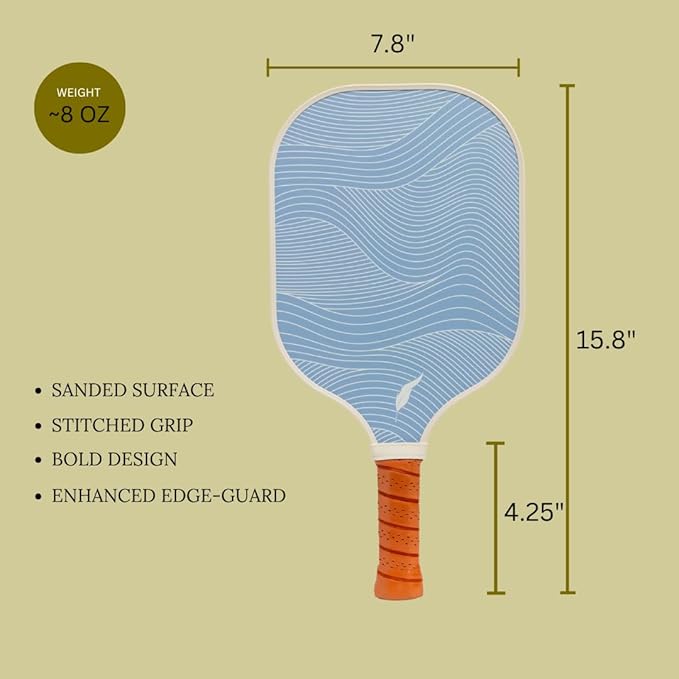 Inscribe Premium Pickleball Paddle – Lightweight, Durable Honeycomb Core, Vibrant Fiberglass Surface, Comfort Grip & Stylish Canvas Cover – Premium Pickleball Gear for Fun & Casual Play