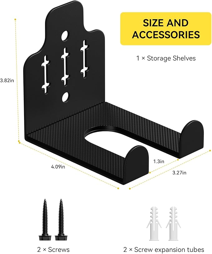 Barbell Wall Holder,Olympic Hanger,Garage Gym Bar Wall Rack,Vertical Barbell Mount Rack,Space Saving Commercial or Home Gym Accessory,Holds Under 33mm Bar Size(Black)