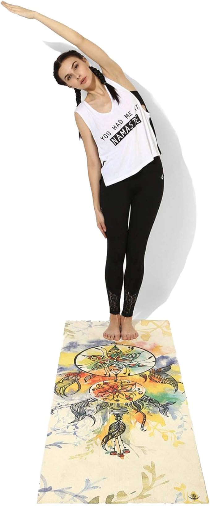 Shakti Warrior TPE Yoga Mat - Artist Designed, Premium eco friendly mats, Non Slip, Non toxic, Great For Regular & Hot Yoga, Pilates and Workouts (72 inch x 24 inch x 6mm thick)