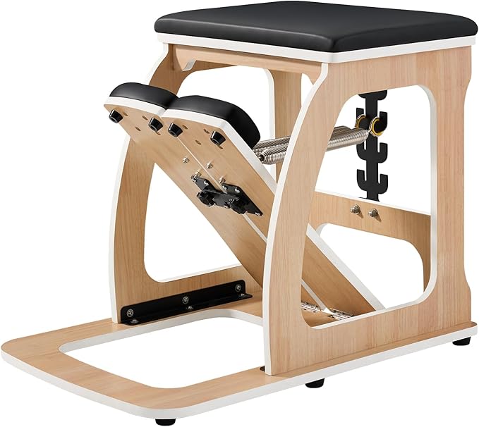 ARKANTOS Pilates Chair, Multi-Functional Stability Chair with Adjustable Resistance, Compact Home Gym Equipment for Full-Body Workout, Black