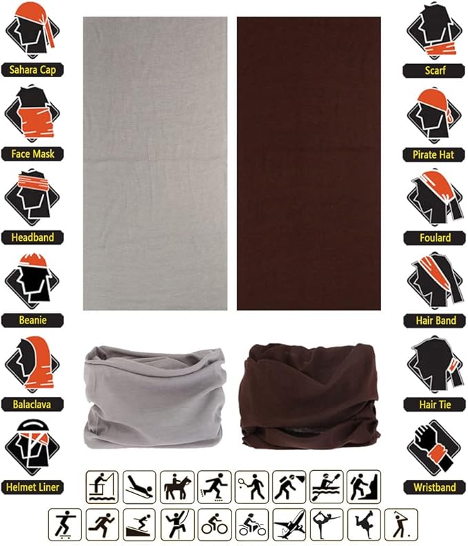 Headband Neck Gaiter Head Wrap Headwear Face Mask Magic Scarf Bandana for Men and Women