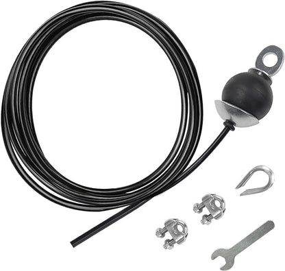 LFJ Replacement Gym Cable with Stopper Ball Fitness Pulley Cable Steel Wire Rope for Cable Machine Home Gym Weight Lift Pulley System